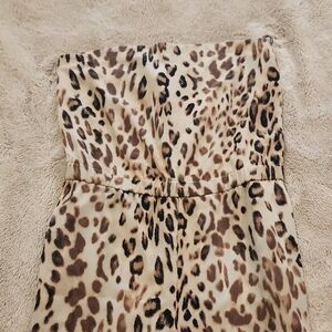 NWT WAYF Leopard Halter Top Jumpsuit Medium